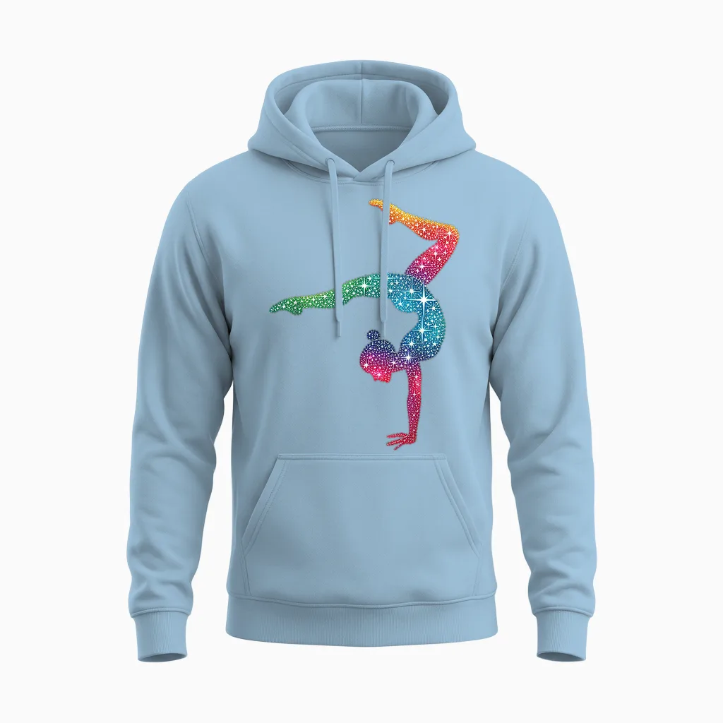 Gymnastics Unisex Hoodie in Light Blue