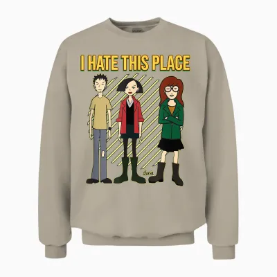 Mademark X Daria - I Hate This Place Unisex Sweatshirt - Sand