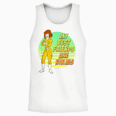 April O'neil - My Best Friends Are Ninjas Unisex Tank Top - White