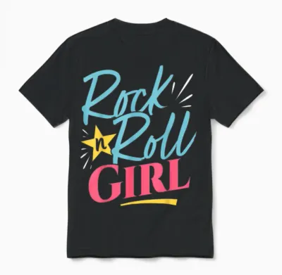 Rock N Roll Girl Purple Darla Purple T-Shirt, Purple Unisex T-Shirt - Black