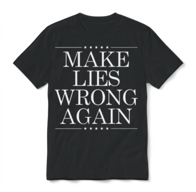 Anti Trump Shirt - Make Lies Wrong Again Unisex T-Shirt - Black