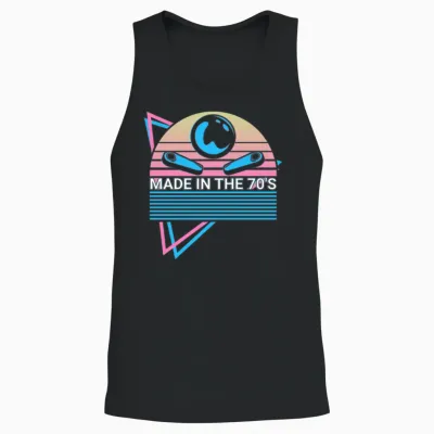 Pinball Machine Retro Unisex Tank Top - Black