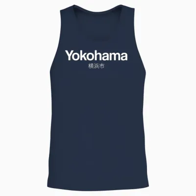 Yokohama Japan Unisex Tank Top - Navy