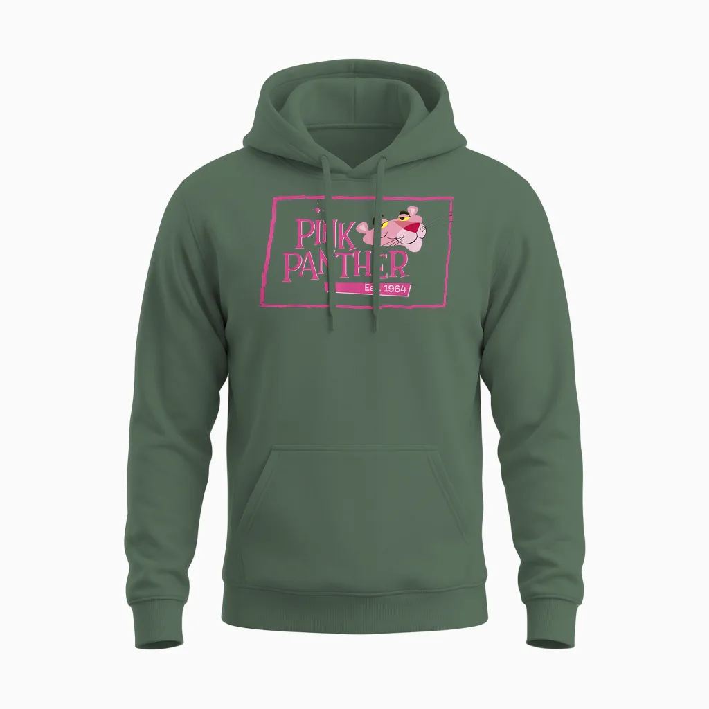 Portrait Logo Pink Panther Unisex Hoodie in Military Green