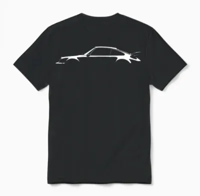 Legendary Racing Sports Car Iconic Racing Car Silhouette Unisex T-Shirt - Black