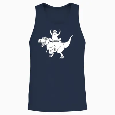 Funny Dinosaur Sloth Funny Dino Sloth Unisex Tank Top - Navy
