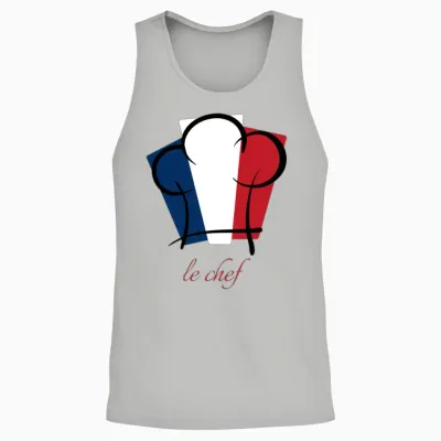 Le Chef. French Food Lover Cook Unisex Tank Top - Ash