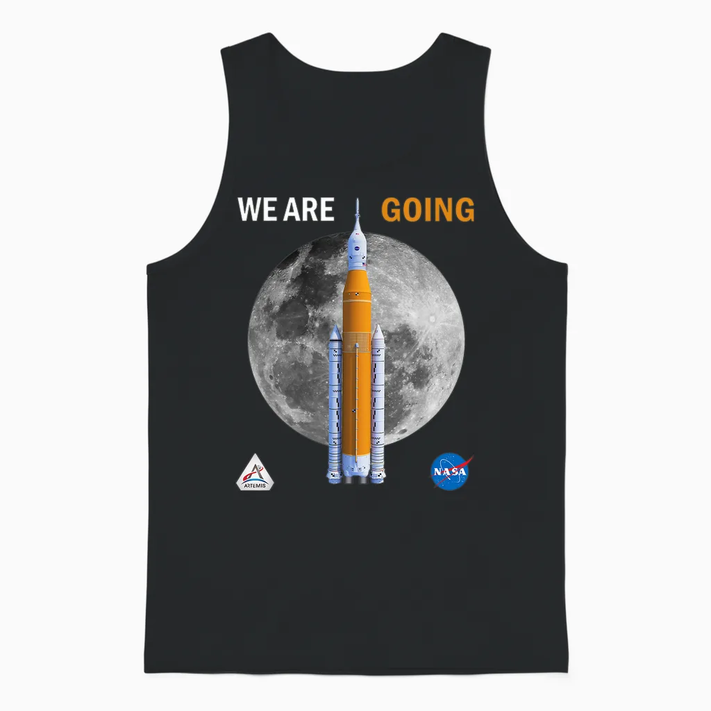 Nasa Artemis We Are Going Mond Sls Insignia Logo Unisex Tank Top in Black