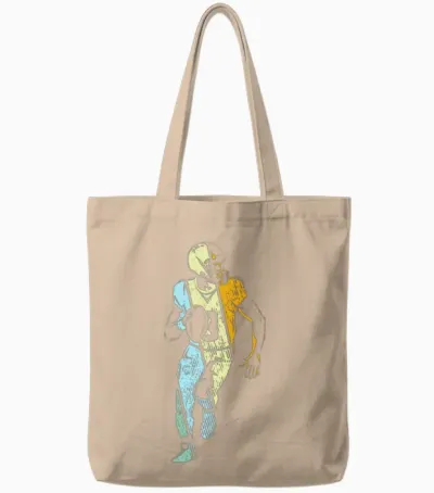 Rugby Retro Tote Bags - Natural