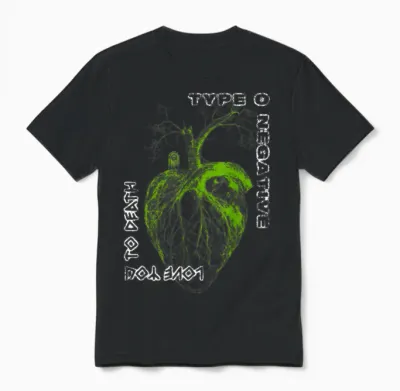 Type O Negative Heart You to Death T-Shirt, Black, S Unisex T-Shirt - Black