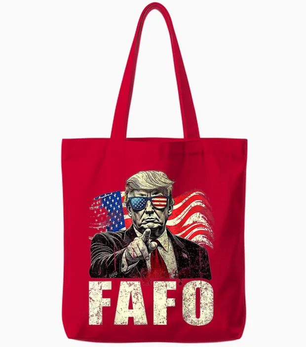 Funny Fafo Trump Fafo American Usa Tote Bags in Red