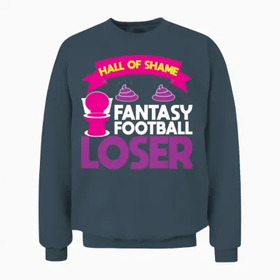 Fantasy Football Loser Poop Funny Unisex Sweatshirt - Dark Heather
