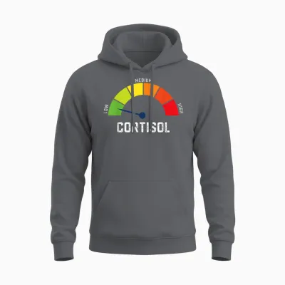 Low Cortisol Levels Meme Unisex Hoodie - Charcoal
