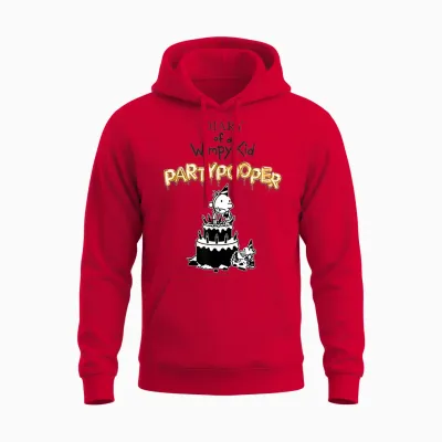 Diary of a Wimpy Kid Party Pooper Cover Unisex Hoodie - Red