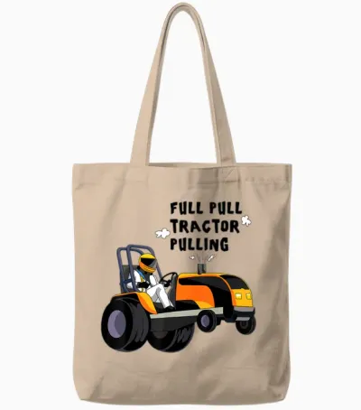 Traktor Pulling Shirt | Funny Power Puller Tote Bags - Natural