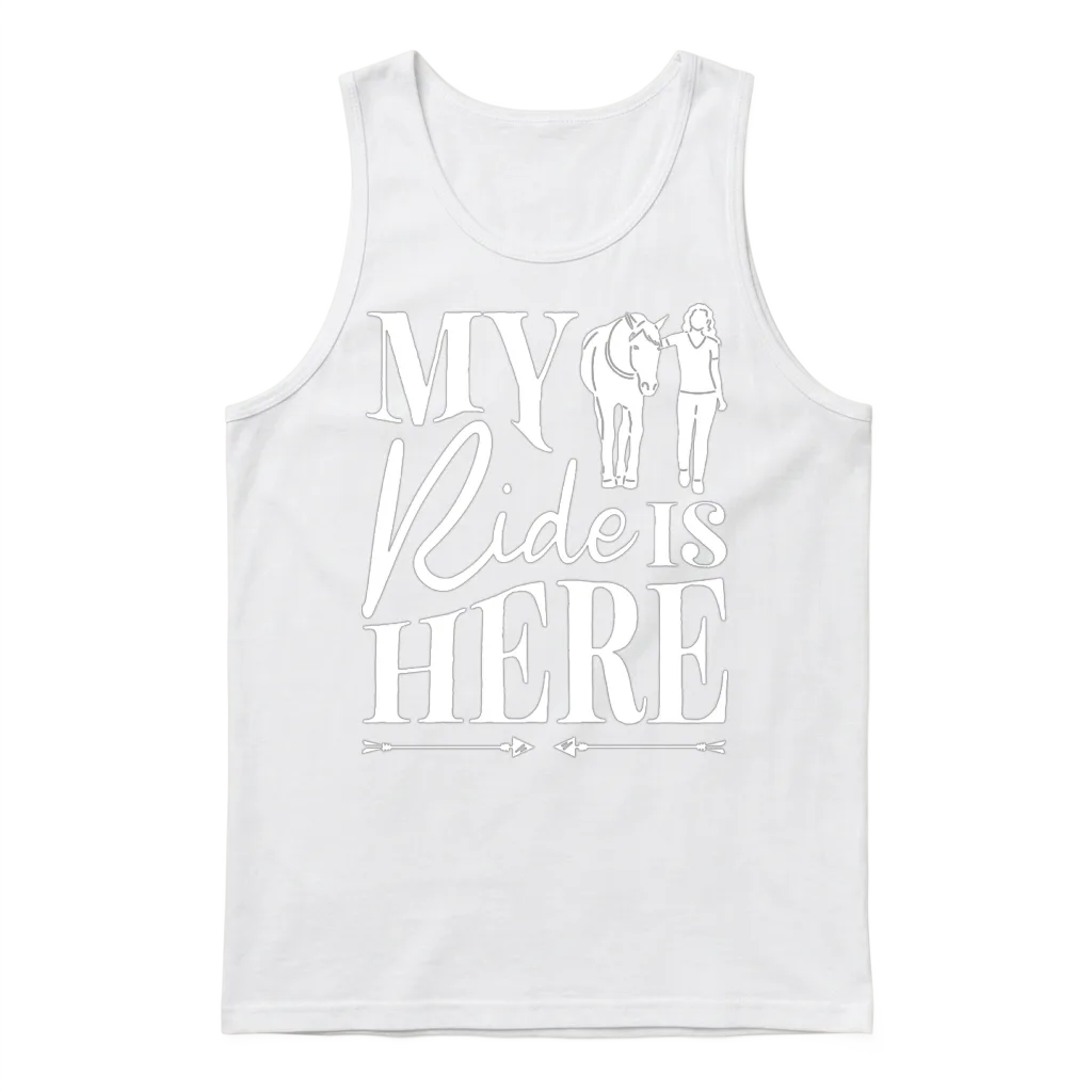 Rodeo, Western Horse Back Riding, Horse Lover Unisex Tank Top - White