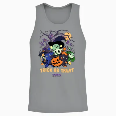 Sonic the Hedgehog - Chao Tales Halloween Trick or Treat Unisex Tank Top - Sport Grey