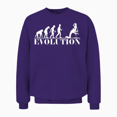 Evolution Male Submissive Funny Bdsm Munch Kinky T Unisex Sweatshirt - Purple