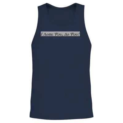 Unique I Love You Unisex Tank Top - Navy