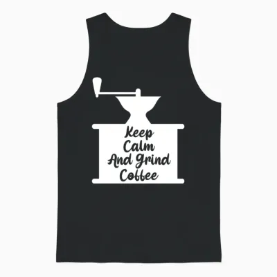 Funny Manual Coffee Grinder Coffee Beans Unisex Tank Top - Black