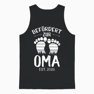 Befördert Zur Oma Est. 2026 Muttertag Oma 2026 Unisex Tank Top - Black