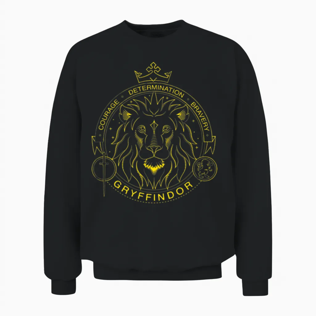 Harry Potter Gryffindor Lion Unisex Sweatshirt in Black