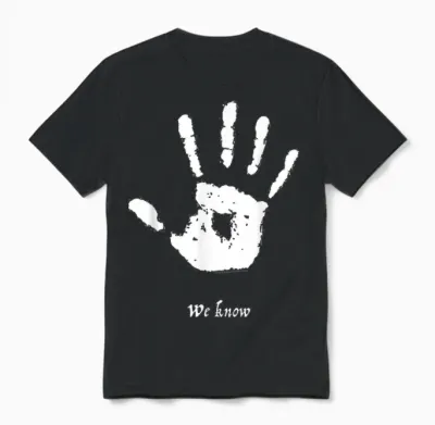 Skyrim We Know Dark Brotherhood Handprint Video Game Unisex T-Shirt - Black