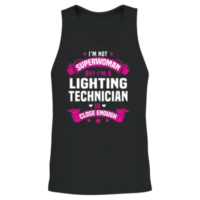 Lighting Technician Unisex Tank Top - Black
