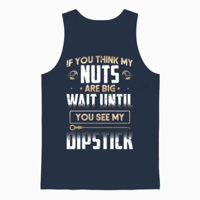Nuts Dipstick Aircraft Mechanic Diesel Mechanic Unisex Tank Top - Navy