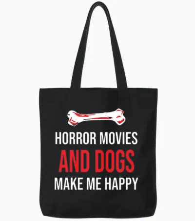 Horror Movies Dogs Tote Bags - Black