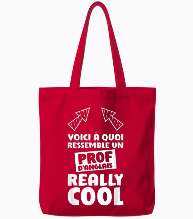 English Teacher Quote Funny English Teacher Tote Bags in Red