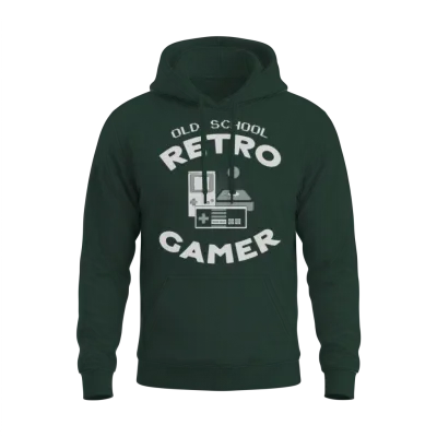 Old School Retro Gamer Unisex Hoodie - Forest