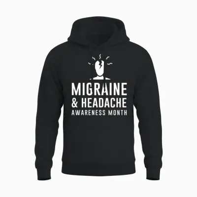 Migraine and Headache Awareness Month Boy Unisex Hoodie - Black