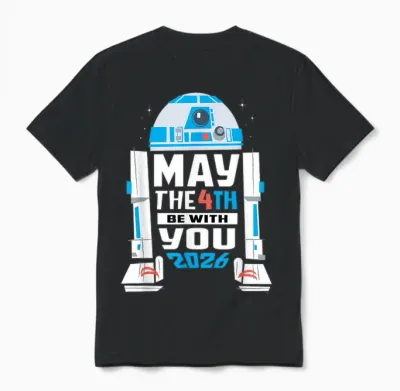 Star Wars R2-D2 May the 4th Be with You 2026 Star Wars Day Unisex T-Shirt - Black