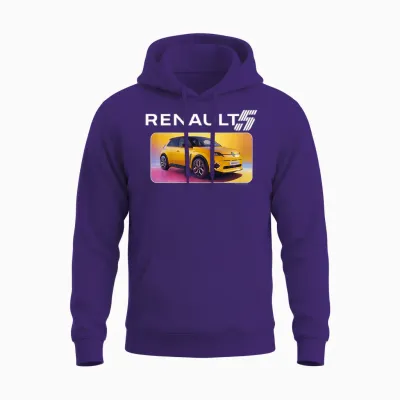 Renault 5 E-Tech Electric City Car For Unisex Hoodie - Purple