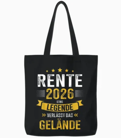 Rente 2026 Eine Legende Verlässt Das Gelände Rentner Tote Bags - Black