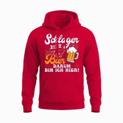 Folk Music Party Festival Outfit German Hits Unisex Hoodie - Red