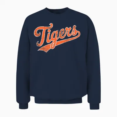Throwback Retro Tigers Unisex Sweatshirt - Navy