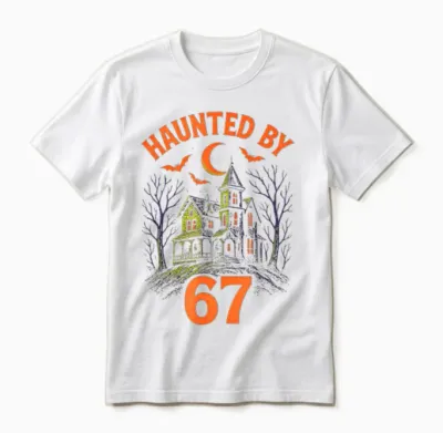 67 Halloween Costume Brainrot Teacher 6-7 Meme Six Seven Unisex T-Shirt - White