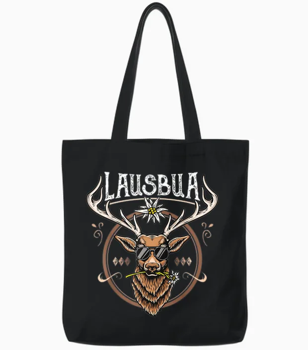 Lausbua T-Shirt Herren Trachtenshirt Kinder Trachten Tote Bags in Black