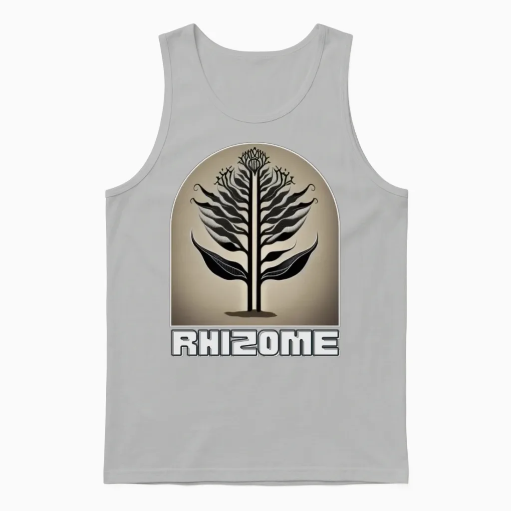 Botanic Bounty Unisex Tank Top in Ash