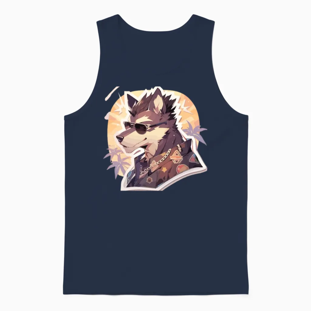 Dogs Pet Dog Owner Dog Lover Animal Unisex Tank Top in Navy