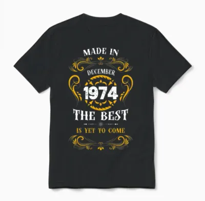 Made in January 1974 the Best Unisex T-Shirt - Black