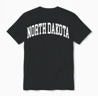 North Dakota Unisex T-Shirt - Black