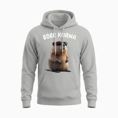 Polnischer Biber Spruch "bober Kurwa" Ja Pierdole Bobr Unisex Hoodie - Ash