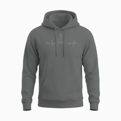 Segeln Herzschlag Segelboot Segler Unisex Hoodie - Graphite Heather