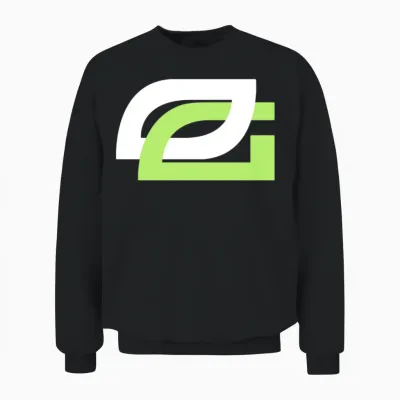 Optic Gaming Logo White Mp Unisex Sweatshirt - Black