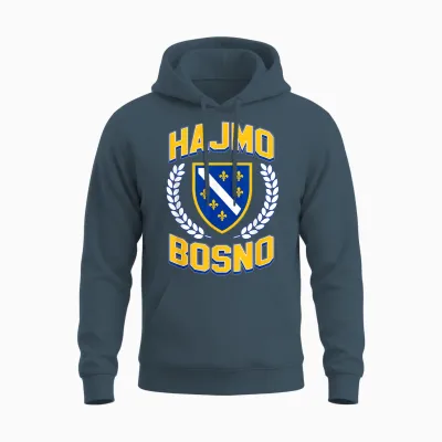 Hajmo Bosno Bosnische Flagge Bosnien Bih Bosna I Herzegovina Unisex Hoodie - Dark Heather
