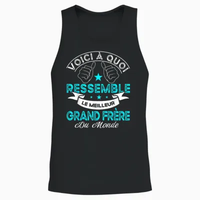 The World's Best Big Brother Birthday Gift Brother T-Shirt, Black Unisex Tank Top - Black