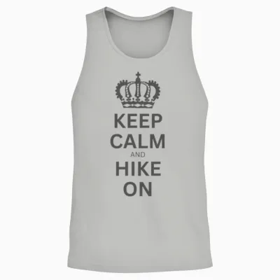 Keep Calm and Hike On Unisex Tank Top - Ash